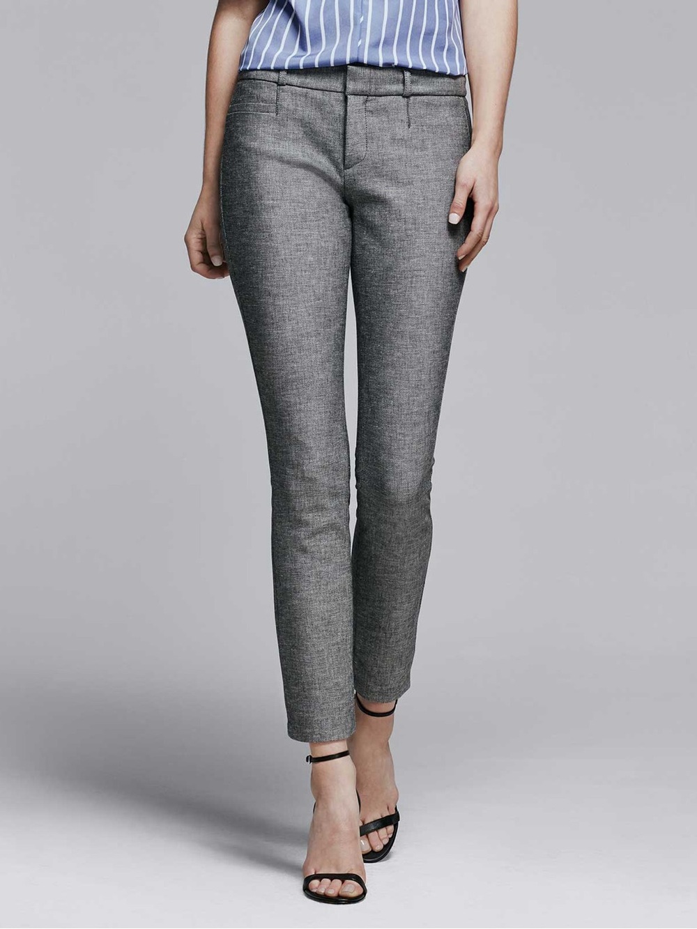 Banana Republic Sloan Skinny-Fit Charcoal Ankle Pant